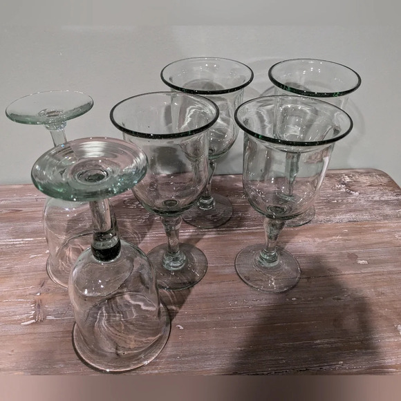Set of 6 Casa by Pottery Barn water goblets - Picture 9 of 11